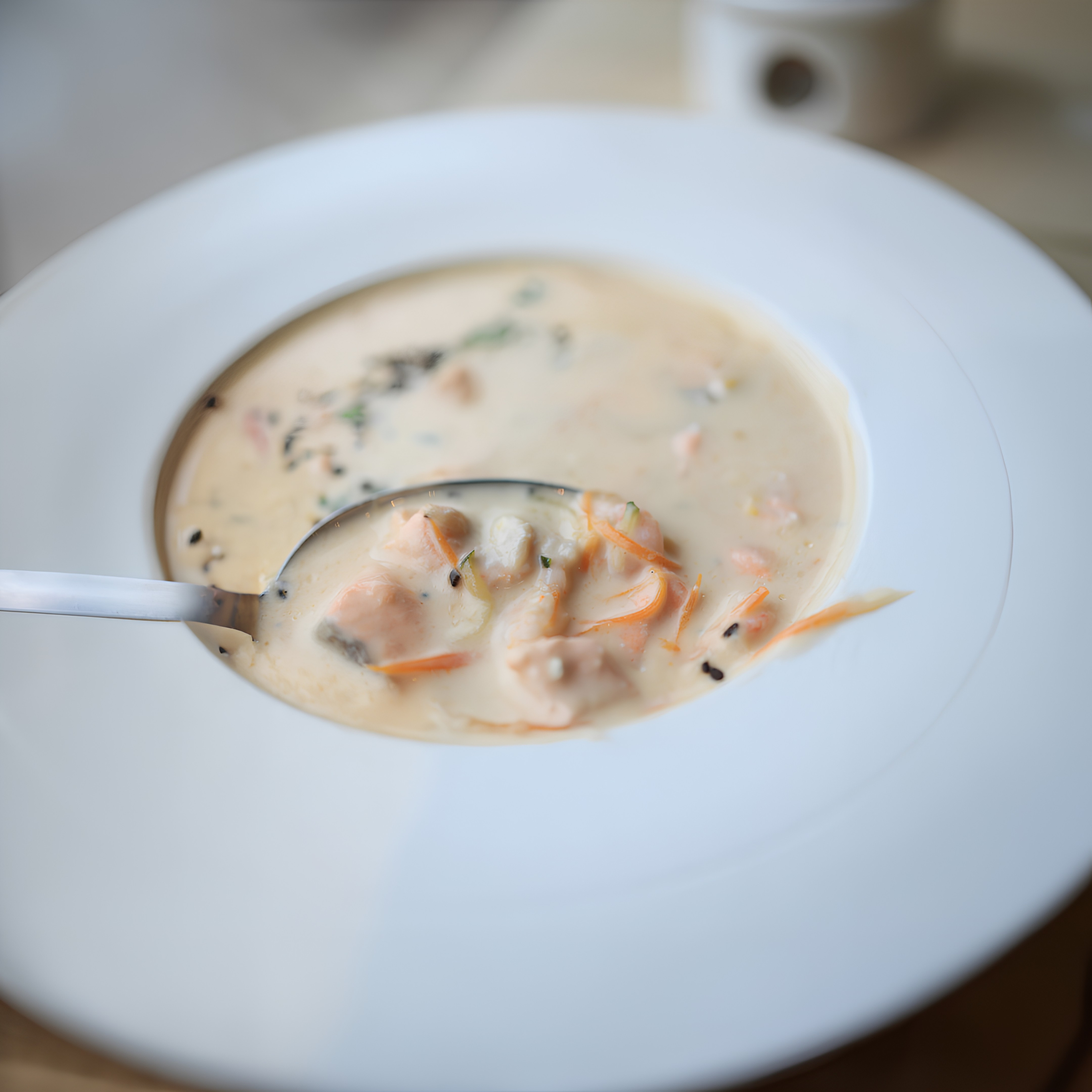 Creamy Vegetable Salmon Soup