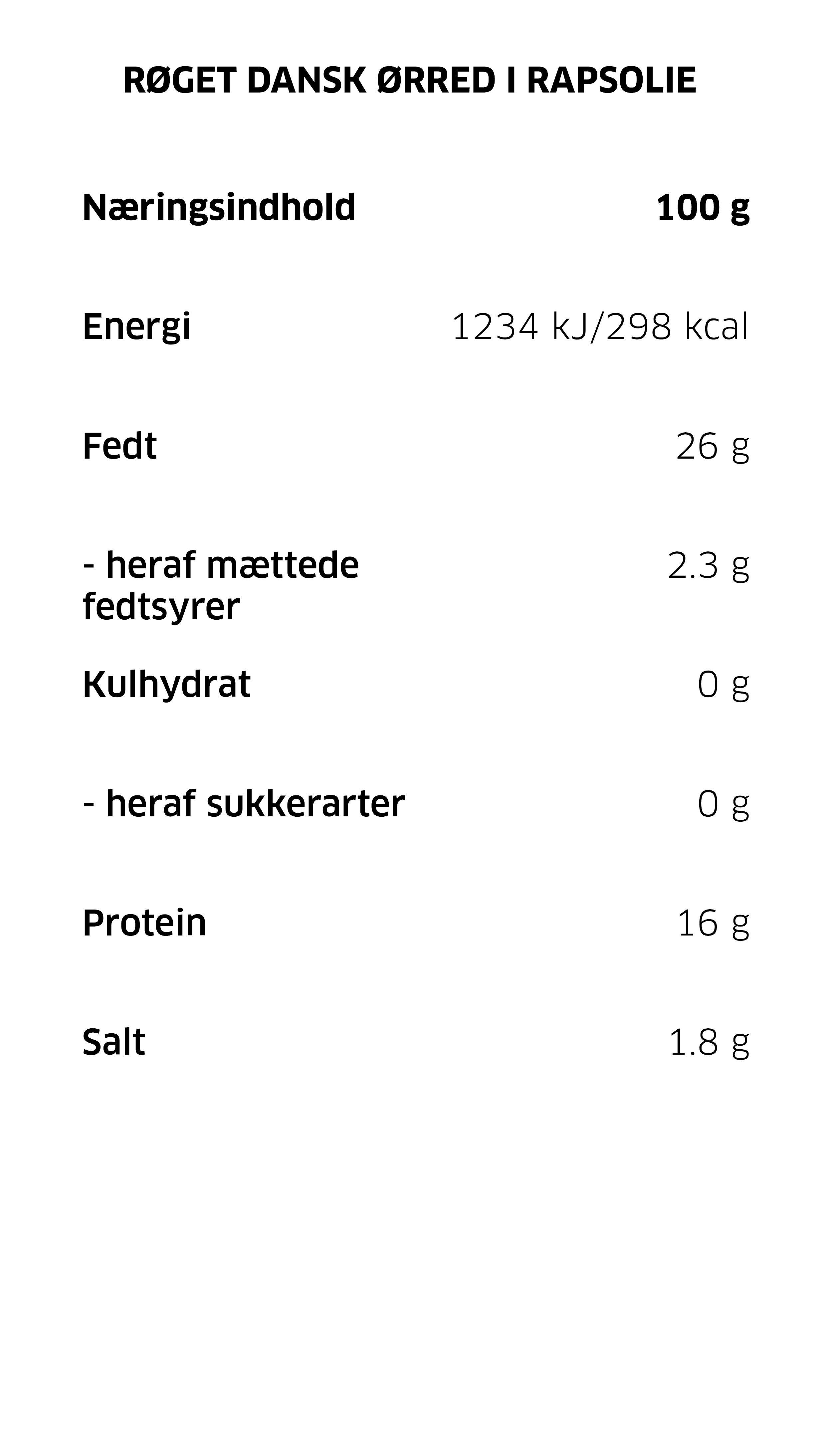 10 stk • Røget Dansk ørred• i Rapsolie
