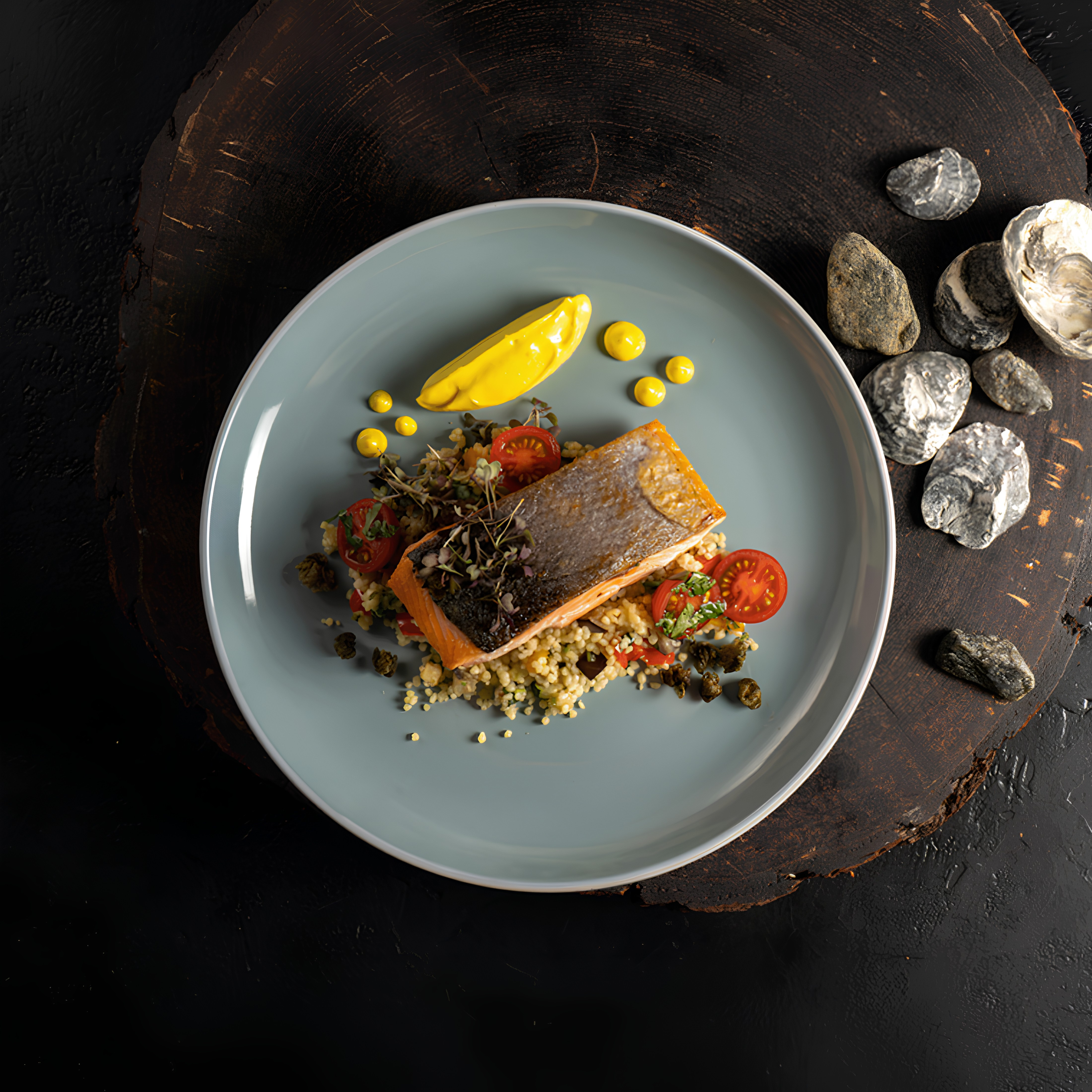 Mediterranean Salmon with Couscous