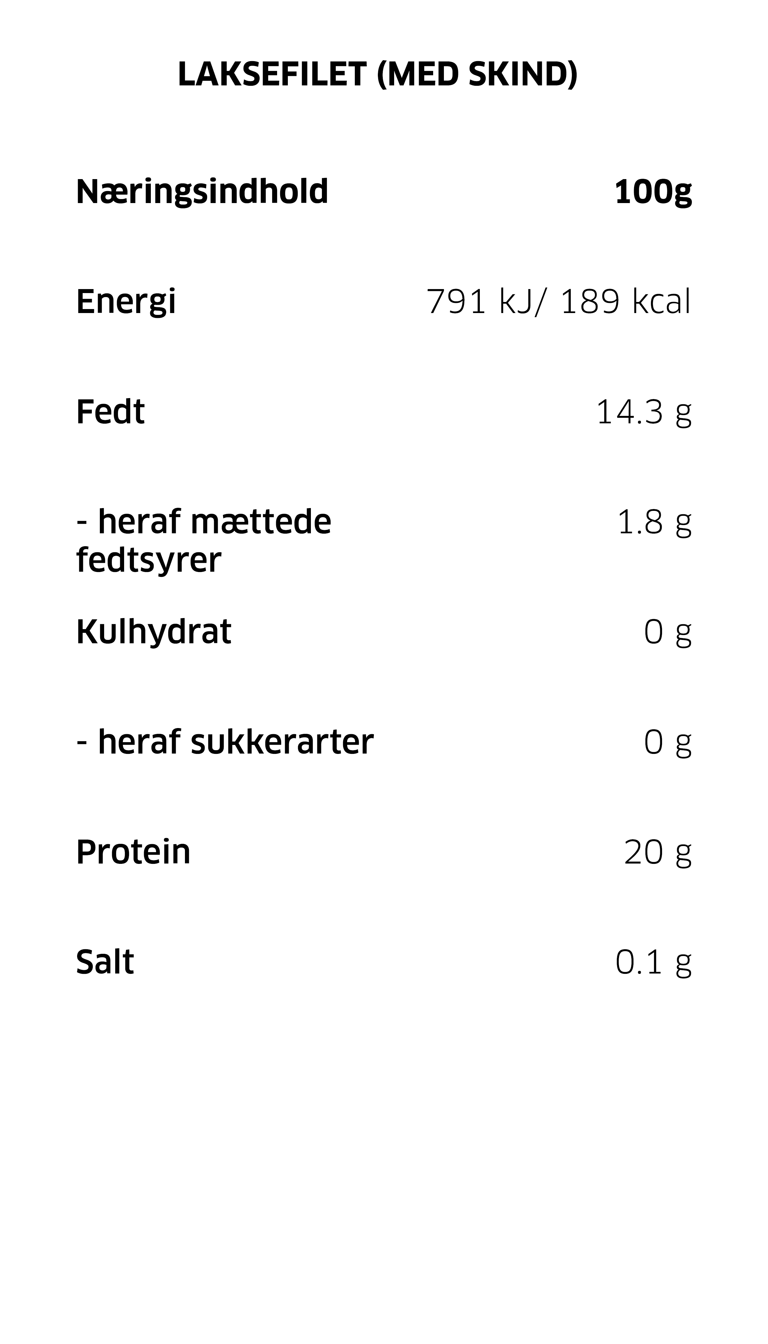 Frossen laksefilet • med skind