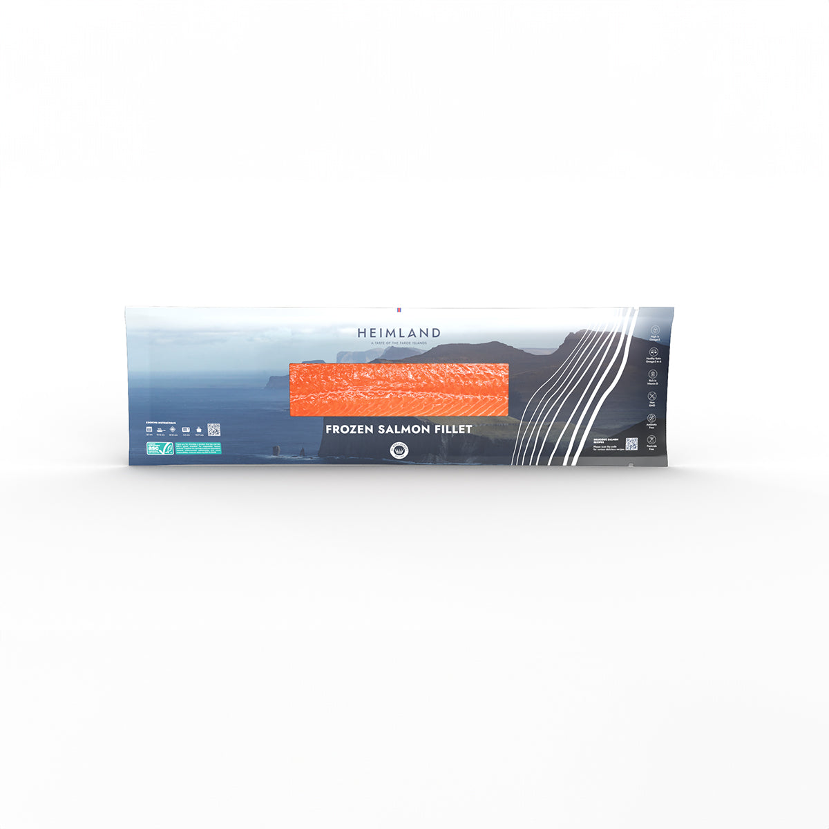 Frozen salmon fillet (skin on)