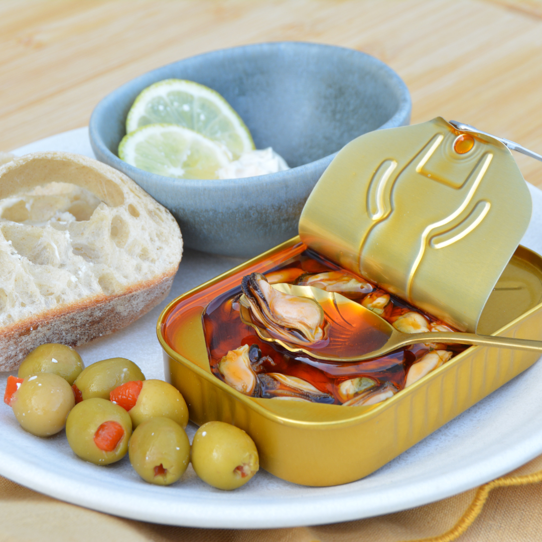 10 pcs • Canned mussles box • Escabeche